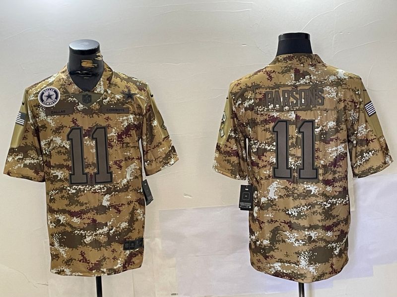 Men Dallas Cowboys #11 Parsons Nike Arctic Camo 2024 Salute to Service Limited NFL Jersey style 10171->dallas cowboys->NFL Jersey